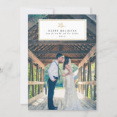 Getrouwd vrolijk vakantie Kerstmis Fotokaart Feestdagenkaart (Voorkant)