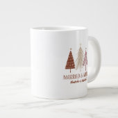 Getrouwd Vrolijke Eerste Kerstbomen Vakantie Mr. M Grote Koffiekop (Voorkant rechts)