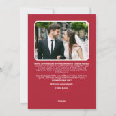 Getrouwd Vrolijke Pas getrouwd 1e Kerstmis Foto Ro Feestdagenkaart (Achterkant)