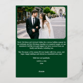 Getrouwd Vrolijke Passen getrouwd Aangepaste Groen Folie Feestdagenkaart (Achterkant)