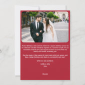 Getrouwd Vrolijke Passen getrouwd Custom Rood Eers Feestdagenkaart (Achterkant)