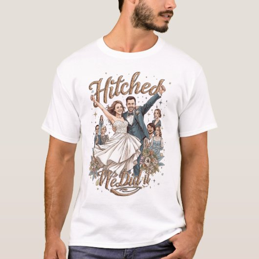 Getrouwd – We Did It - Trouw T-Shirt (Voorkant)