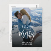Getrouwd worden Foto Save The Date Wedding Briefkaart (Voorkant / Achterkant)