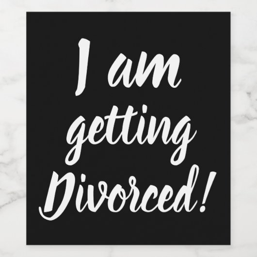 Getrouwd worden Grappig Wijn Label Etiket (Enkel label)