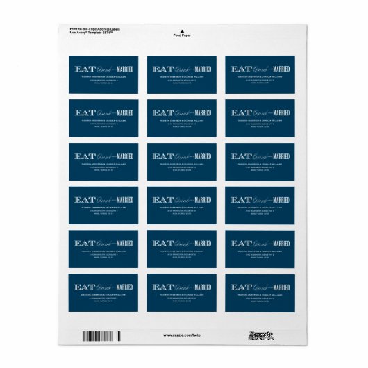 & GETROUWD ZIJN | ADRESETIKETTEN ETIKET (Full Sheet)