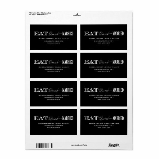 & GETROUWD ZIJN | ADRESETIKETTEN ETIKET (Full Sheet)