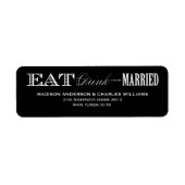 & GETROUWD ZIJN | ADRESLABELS TERUGSTUREN ETIKET (Voorkant)