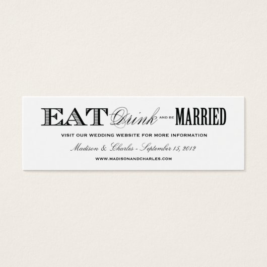 & GETROUWD ZIJN | BRUILOFT WEBSITE KAARTEN MINI VISITEKAARTJES (Voorkant)