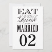 Getrouwd zijn | Tafel Nummers Kaart (Voorkant)