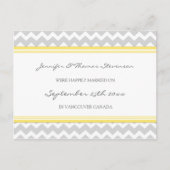 Getrouwde aankondiging Briefkaarten Grey Chevron (Voorkant)