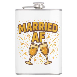 Getrouwde AF Flask – Grappig huwelijkscadeau Heupfles