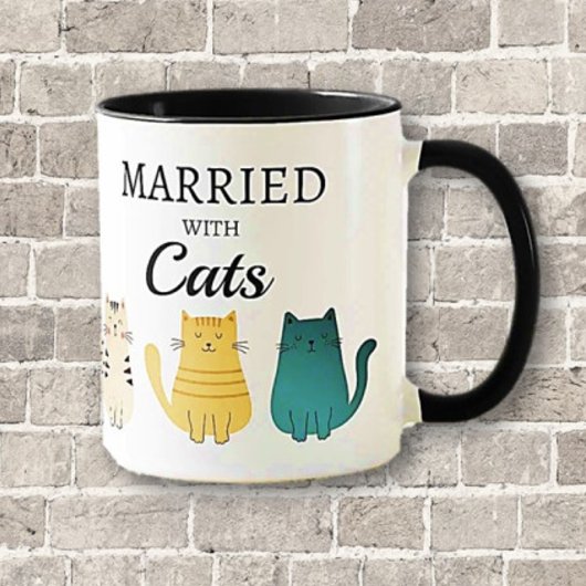 Getrouwde Cat Lover's Fun Gift Mok