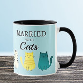 Getrouwde Cat Lover's Fun Gift Mok