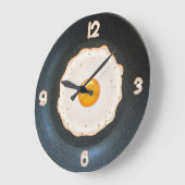 Getrouwde eieren in pannen - Wandontwerpklok Grote Klok (Hoek)