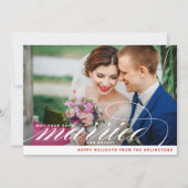 Getrouwde en heldere kerst Passen getrouwd Foto Feestdagenkaart (Voorkant)