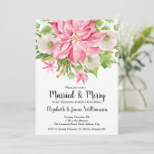 Getrouwde en vrolijke kerst uitnodigingen na de br (Staand voorkant)