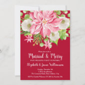 Getrouwde en vrolijke kerstkaarten na de bruiloft (Voorkant)