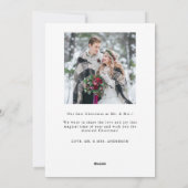 getrouwde en vrolijke Stylish Swirl Wedding Foto Feestdagenkaart (Achterkant)