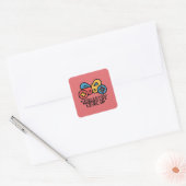 Getrouwde Gamer Speler 1 & 2 Vierkante Sticker (Envelop)