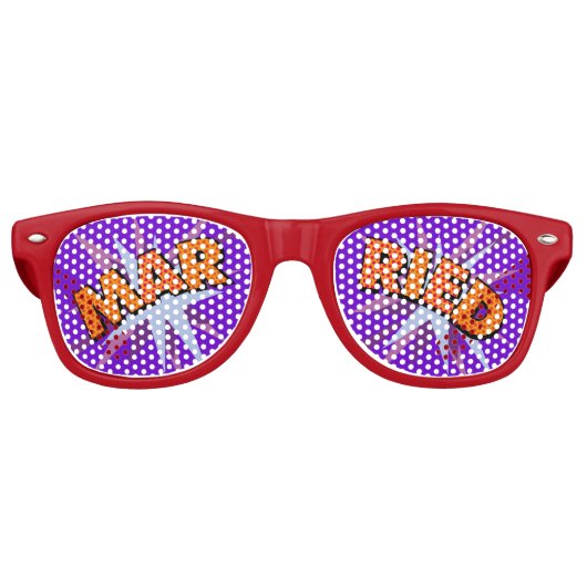 GETROUWDE Huwelijksplezier Modern Retro Zonnebril (Voorkant)