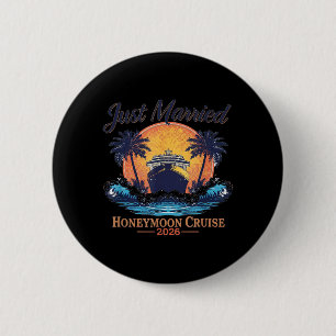 Getrouwde huwelijksreis cruise 2026 trouwreis ocea ronde button 5,7 cm
