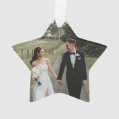 Getrouwde kalender Trouwdatum KeepSake Keramiek Ornament (achterkant)