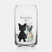 Getrouwde katten 2025 blikvorm glas (Voorkant)