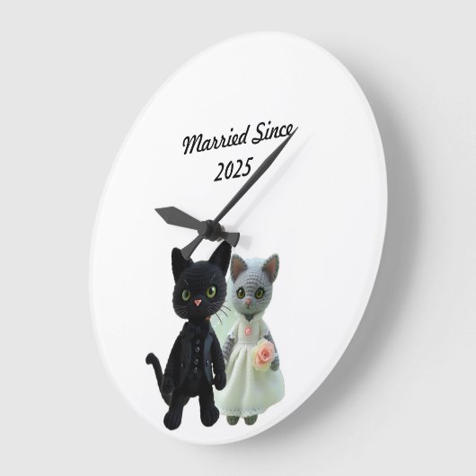 Getrouwde katten 2025 grote klok (Hoek)