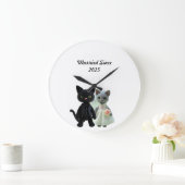 Getrouwde katten 2025 grote klok (Huis)