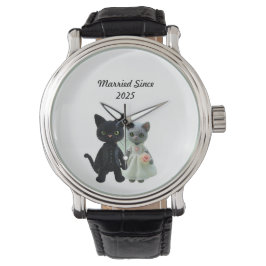 Getrouwde katten 2025 horloge
