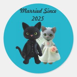 Getrouwde Katten 2025 Ronde Sticker