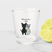 Getrouwde katten 2025 shot glas (Voorkant)