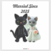 Getrouwde katten 2025 sticker (Vel)