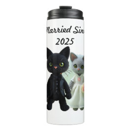 Getrouwde katten 2025 thermosbeker