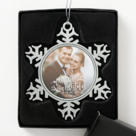 Getrouwde Kerst Custom Foto Kerst Ornament