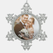 Getrouwde Kerst Custom Foto Kerst Ornament (Voorkant)