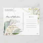 Getrouwde kerst elegante botanische foto nieuw get feestdagenkaart (Achterkant)