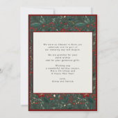 Getrouwde kerst pasgetrouwde vakantie aankondiging (Achterkant)