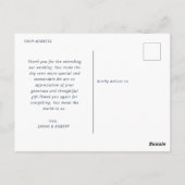 Getrouwde kerst trendy bruiloft aankondiging briefkaart (Achterkant)