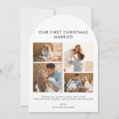 Getrouwde Kerstfoto Boog Kerst Kaart (Achterkant)