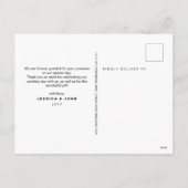 Getrouwde kerstfoto Weddenschap Bedankt Feestdagenkaart (Achterkant)