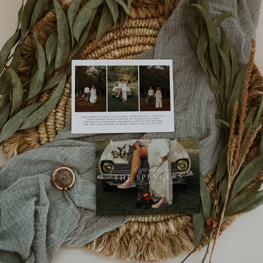 Getrouwde Kerstmis | Pas getrouwd eerste vakantief Feestdagenkaart