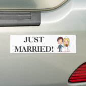 Getrouwde paar koppels bumpersticker (Op auto)