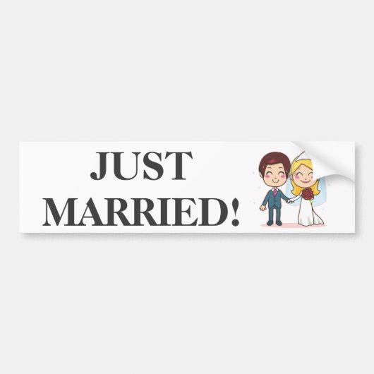 Getrouwde paar koppels bumpersticker (Voorkant)