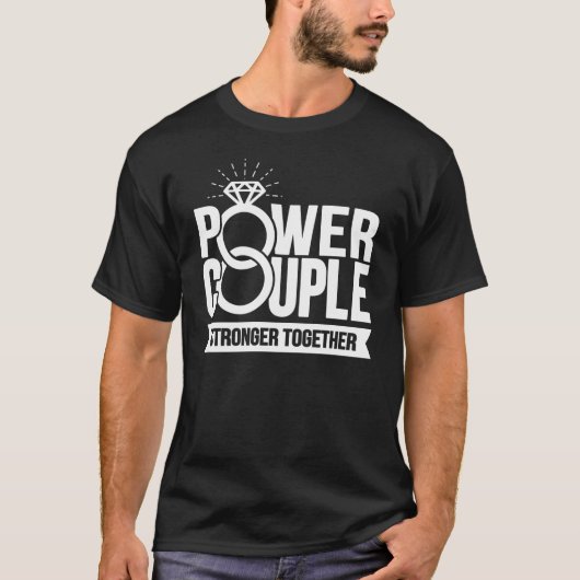 Getrouwde paren Sterker samen T-shirt (Voorkant)