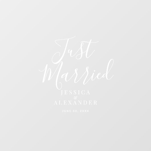 Getrouwde Passen getrouwd witte auto Raamsticker (Vel)