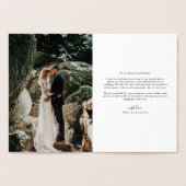 Getrouwde Typografie Huwelijksaankondiging Foto Folie Kaarten (Binnen)