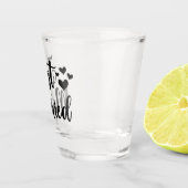 Getrouwde typografie shot glas (Rechts)
