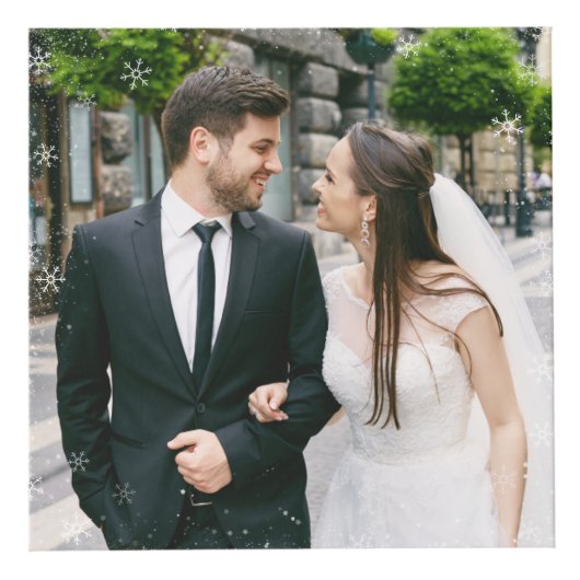 Getrouwde vrolijke Pas getrouwd eerste kerstgroene Kubus (Voorkant)