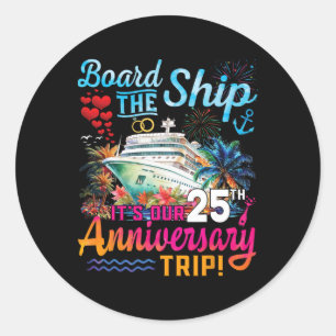 Getrouwde vrouw 25e trouwdag cruiseschip V Ronde Sticker